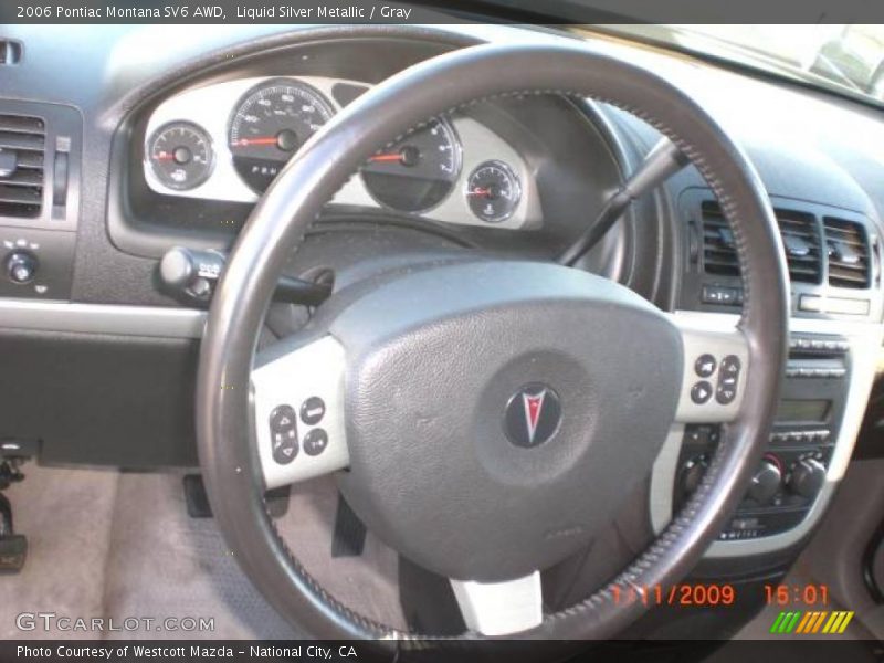 Liquid Silver Metallic / Gray 2006 Pontiac Montana SV6 AWD