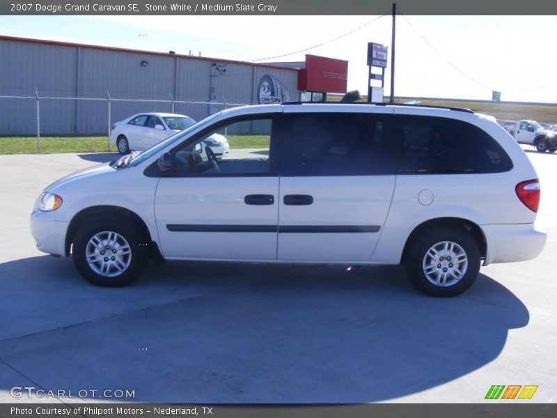 Stone White / Medium Slate Gray 2007 Dodge Grand Caravan SE