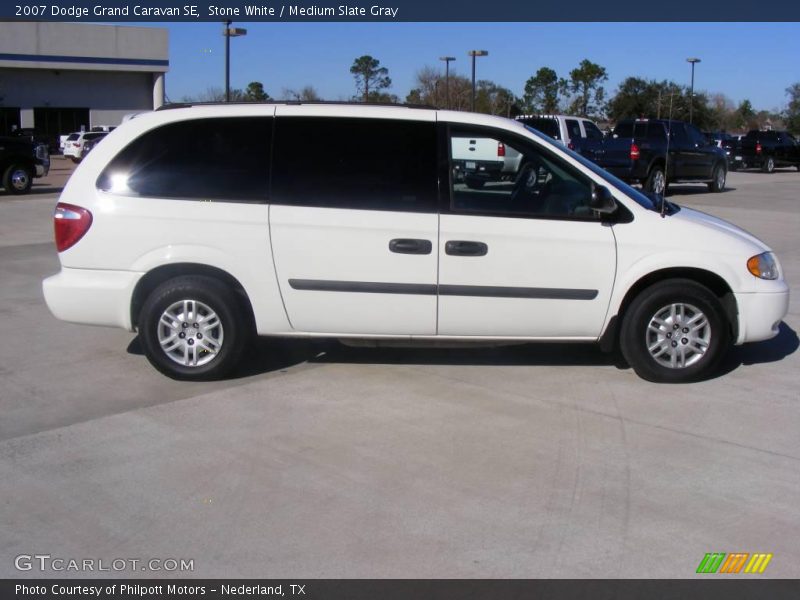Stone White / Medium Slate Gray 2007 Dodge Grand Caravan SE