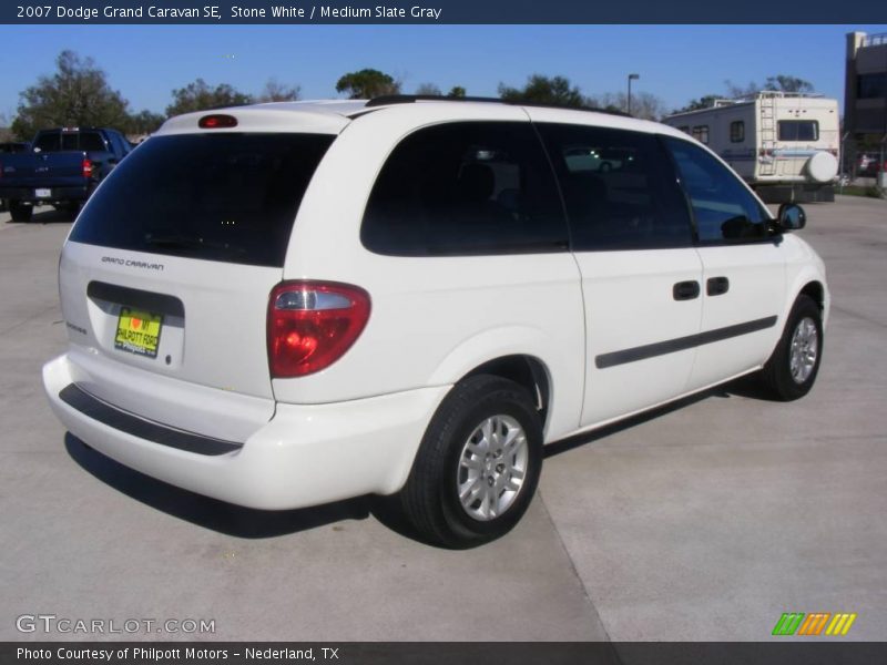 Stone White / Medium Slate Gray 2007 Dodge Grand Caravan SE