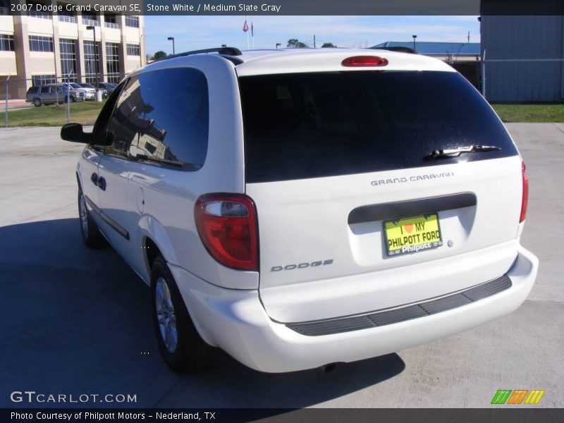 Stone White / Medium Slate Gray 2007 Dodge Grand Caravan SE