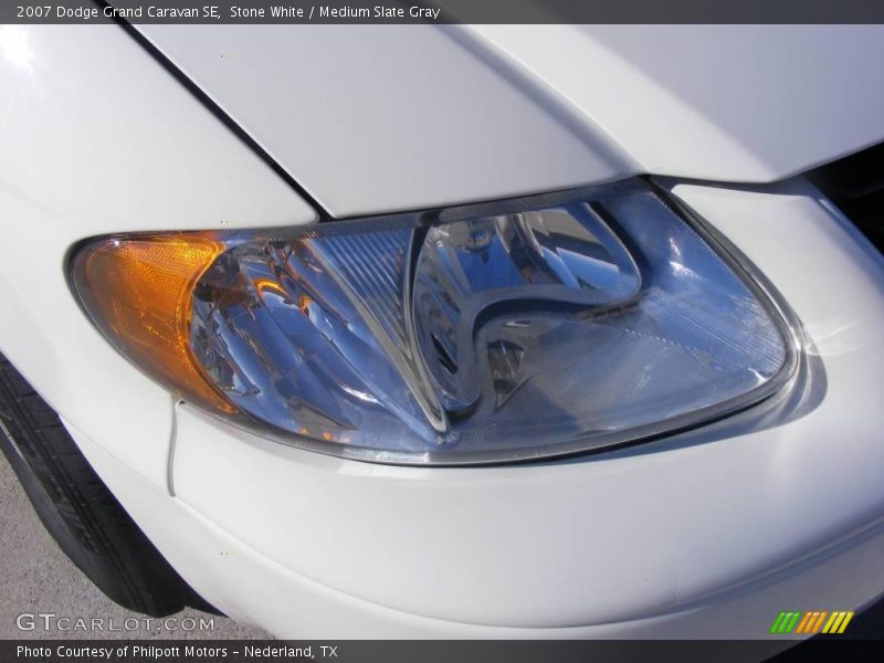 Stone White / Medium Slate Gray 2007 Dodge Grand Caravan SE
