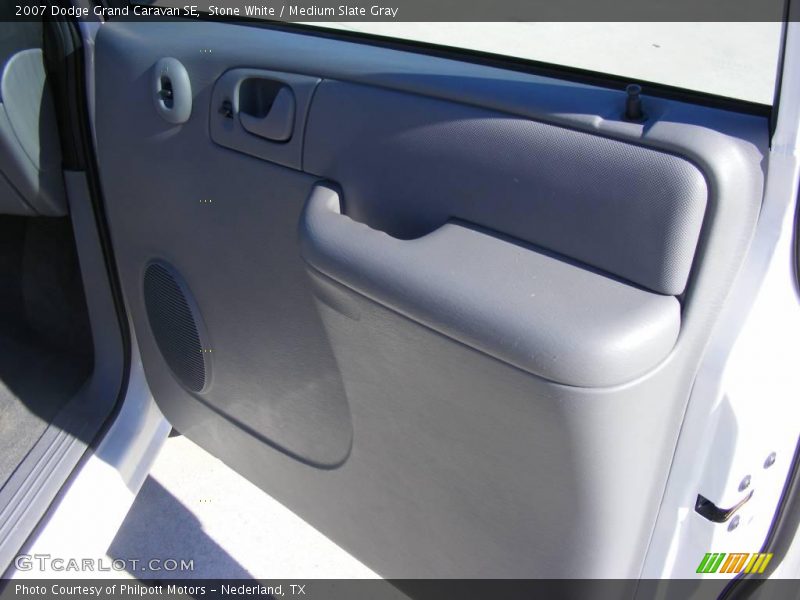 Stone White / Medium Slate Gray 2007 Dodge Grand Caravan SE