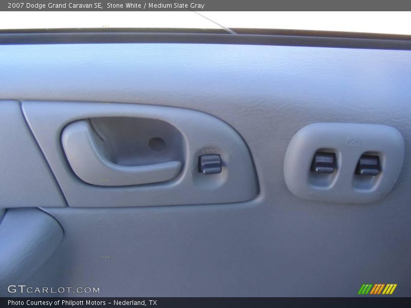 Stone White / Medium Slate Gray 2007 Dodge Grand Caravan SE