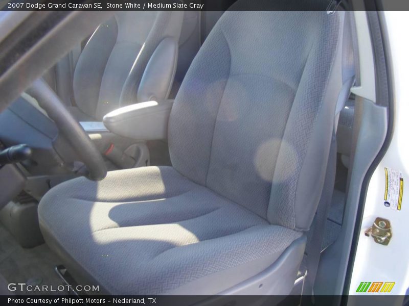 Stone White / Medium Slate Gray 2007 Dodge Grand Caravan SE