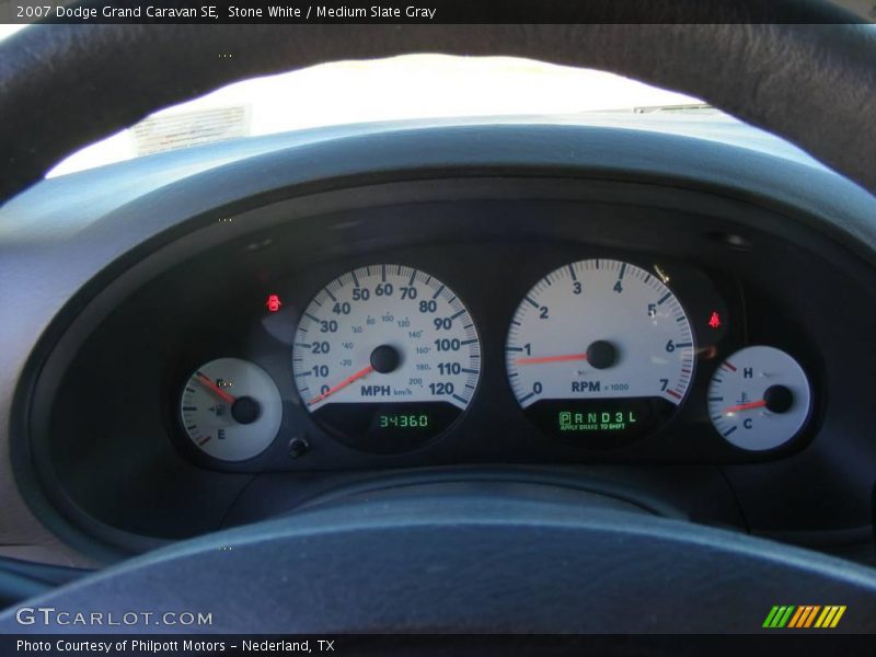 Stone White / Medium Slate Gray 2007 Dodge Grand Caravan SE