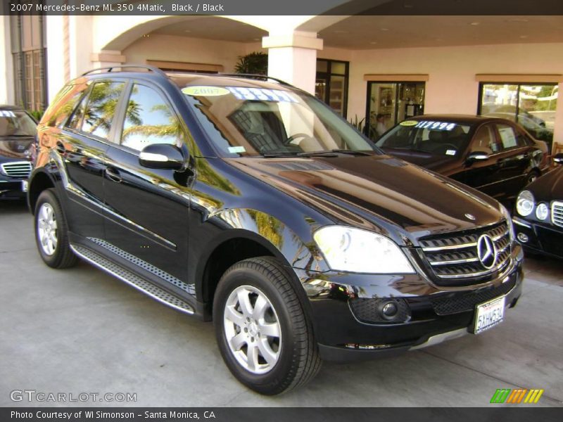 Black / Black 2007 Mercedes-Benz ML 350 4Matic