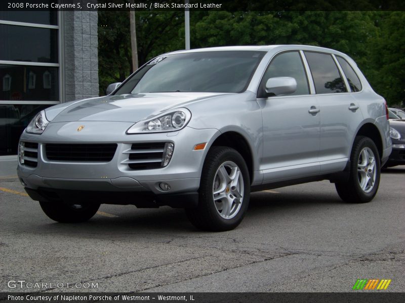 Crystal Silver Metallic / Black Standard Leather 2008 Porsche Cayenne S