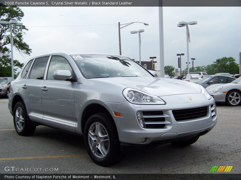 Crystal Silver Metallic / Black Standard Leather 2008 Porsche Cayenne S
