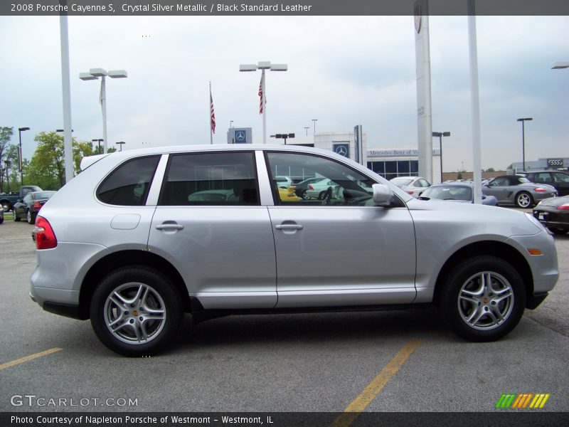 Crystal Silver Metallic / Black Standard Leather 2008 Porsche Cayenne S