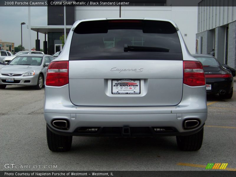 Crystal Silver Metallic / Black Standard Leather 2008 Porsche Cayenne S