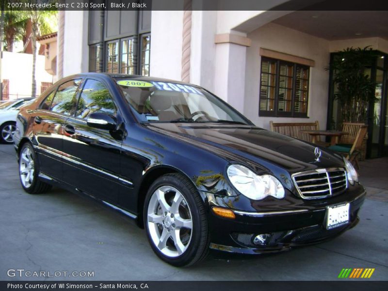 Black / Black 2007 Mercedes-Benz C 230 Sport