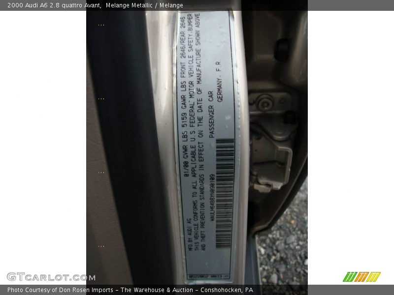 Melange Metallic / Melange 2000 Audi A6 2.8 quattro Avant