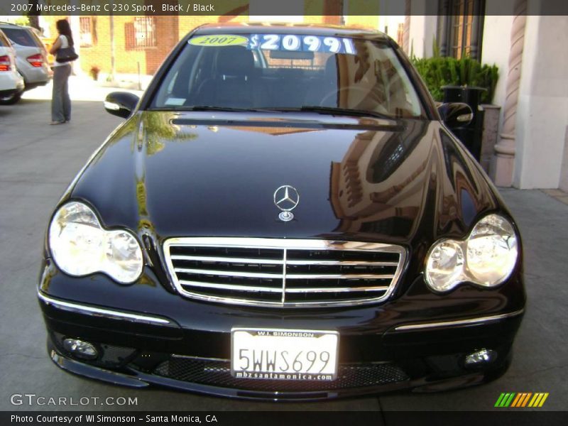 Black / Black 2007 Mercedes-Benz C 230 Sport