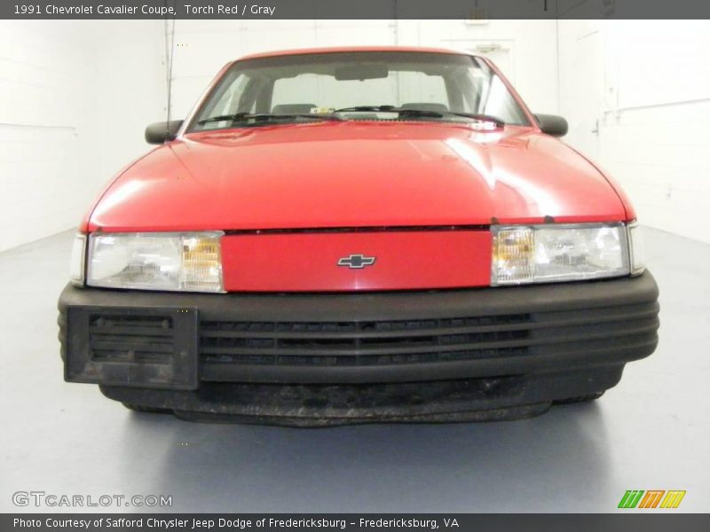 Torch Red / Gray 1991 Chevrolet Cavalier Coupe
