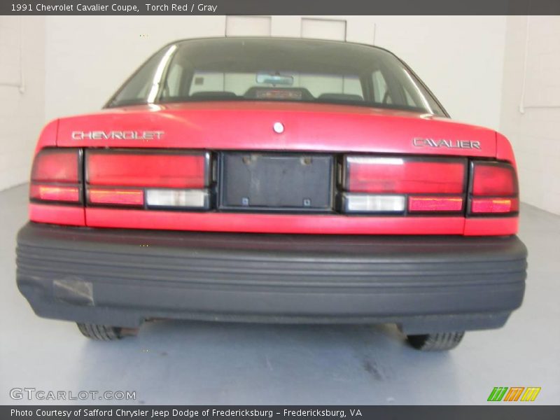 Torch Red / Gray 1991 Chevrolet Cavalier Coupe