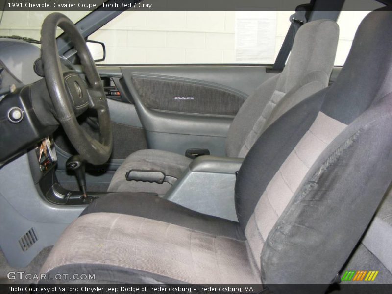 Torch Red / Gray 1991 Chevrolet Cavalier Coupe