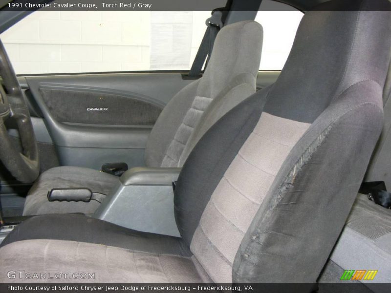 Torch Red / Gray 1991 Chevrolet Cavalier Coupe