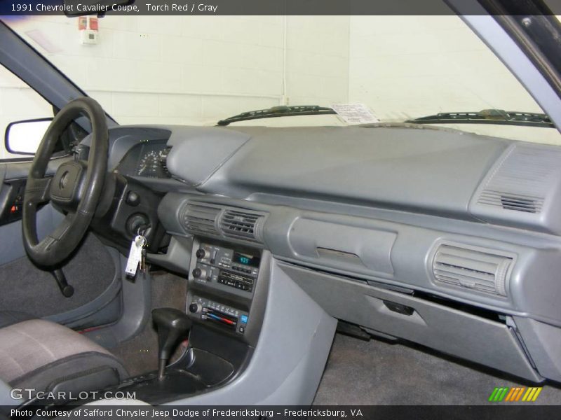 Torch Red / Gray 1991 Chevrolet Cavalier Coupe