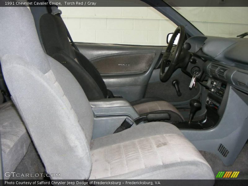 Torch Red / Gray 1991 Chevrolet Cavalier Coupe