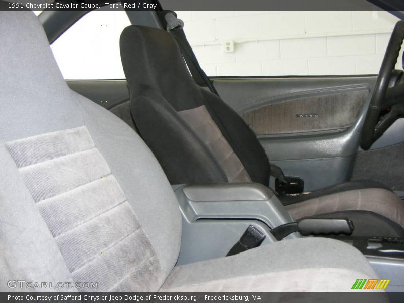 Torch Red / Gray 1991 Chevrolet Cavalier Coupe