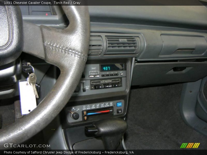 Torch Red / Gray 1991 Chevrolet Cavalier Coupe