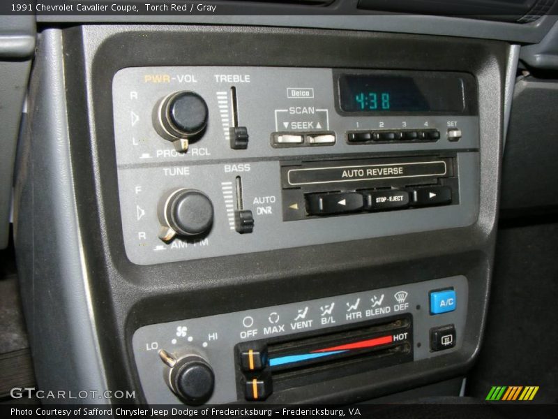 Torch Red / Gray 1991 Chevrolet Cavalier Coupe