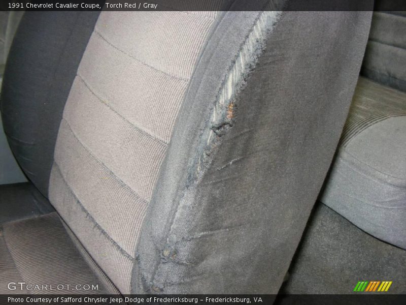Torch Red / Gray 1991 Chevrolet Cavalier Coupe