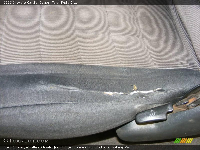 Torch Red / Gray 1991 Chevrolet Cavalier Coupe