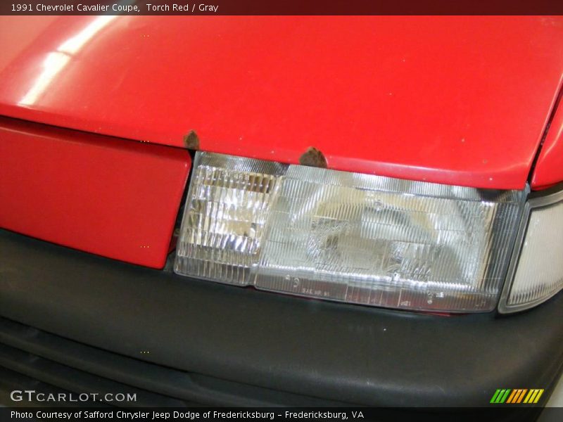 Torch Red / Gray 1991 Chevrolet Cavalier Coupe