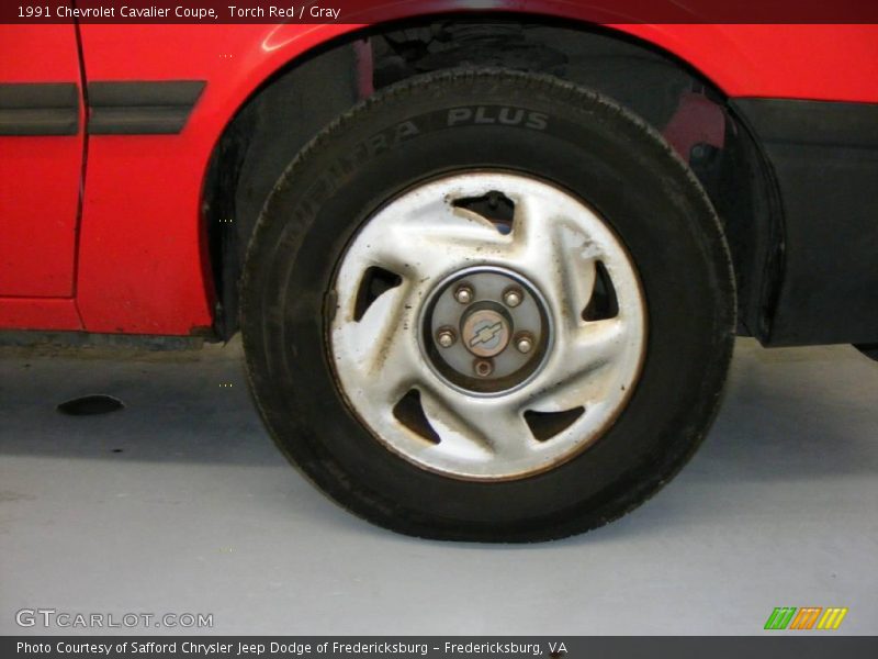 Torch Red / Gray 1991 Chevrolet Cavalier Coupe