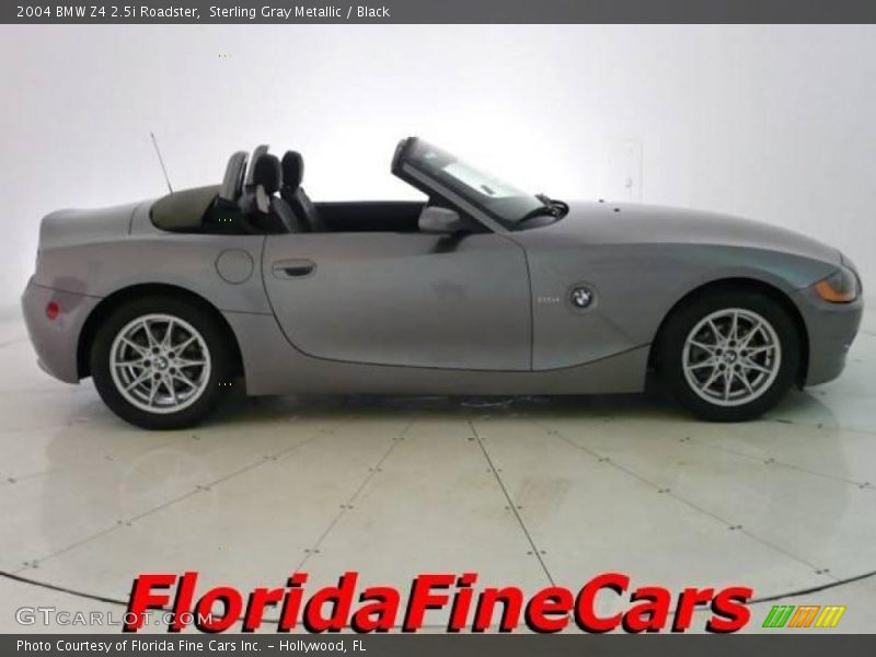 Sterling Gray Metallic / Black 2004 BMW Z4 2.5i Roadster