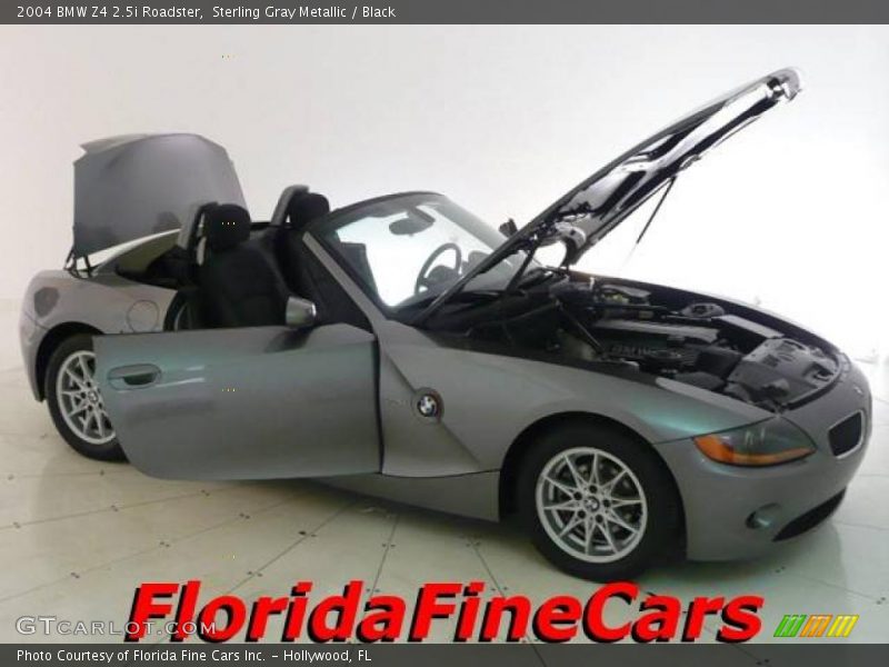Sterling Gray Metallic / Black 2004 BMW Z4 2.5i Roadster
