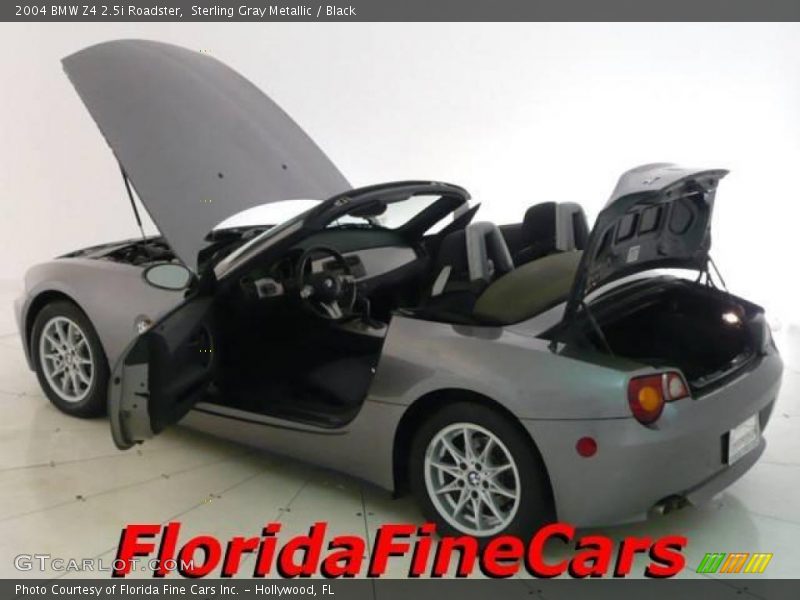 Sterling Gray Metallic / Black 2004 BMW Z4 2.5i Roadster