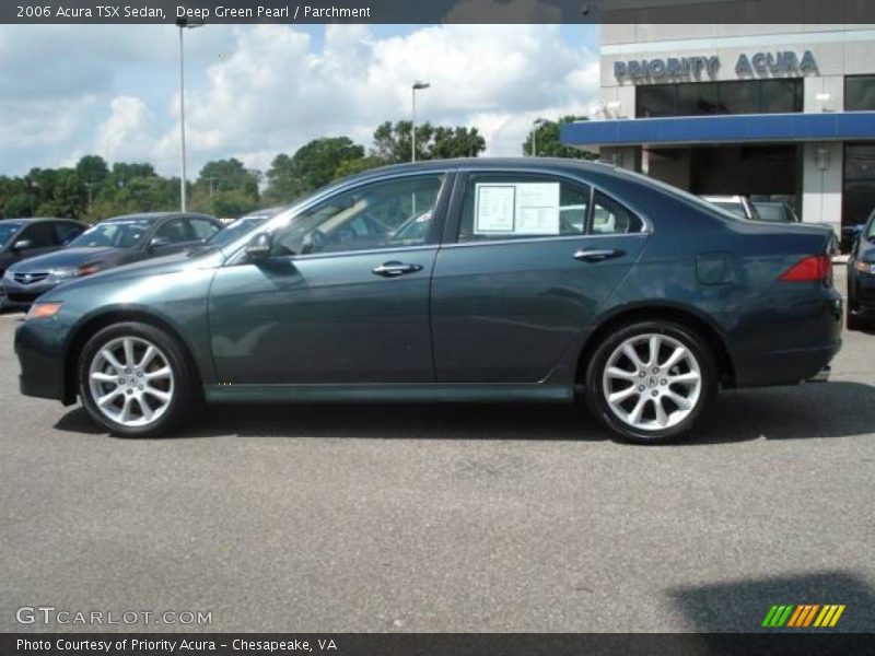 Deep Green Pearl / Parchment 2006 Acura TSX Sedan