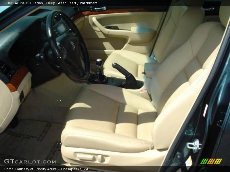 Deep Green Pearl / Parchment 2006 Acura TSX Sedan