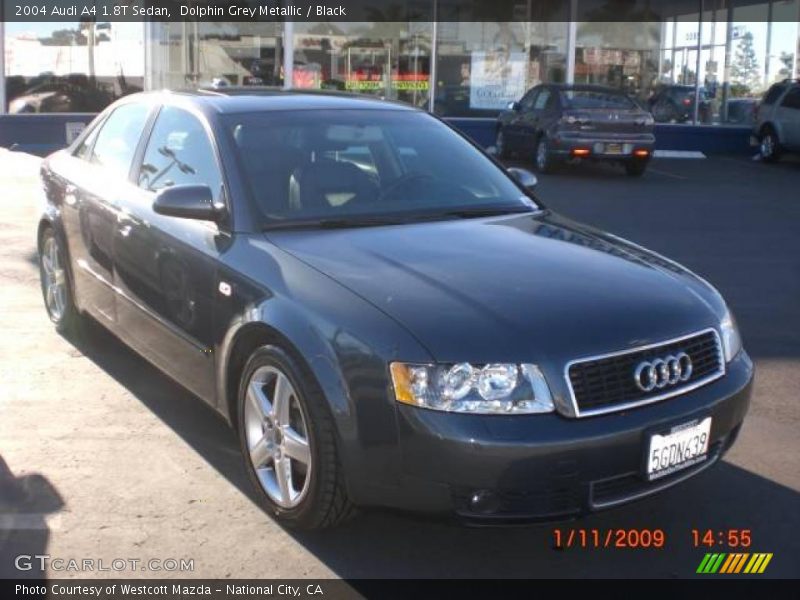 Dolphin Grey Metallic / Black 2004 Audi A4 1.8T Sedan