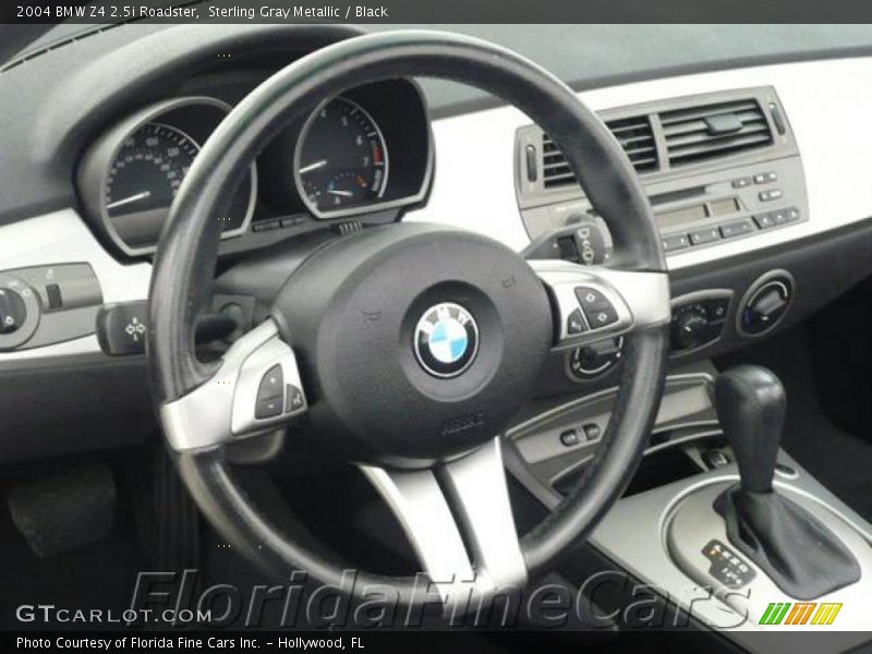 Sterling Gray Metallic / Black 2004 BMW Z4 2.5i Roadster
