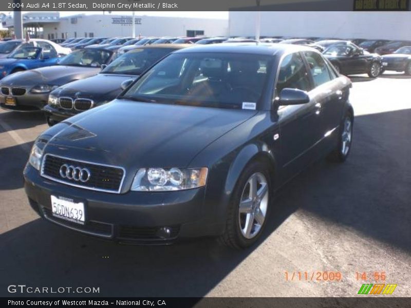 Dolphin Grey Metallic / Black 2004 Audi A4 1.8T Sedan