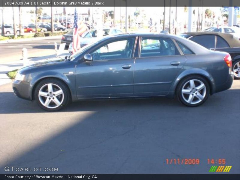 Dolphin Grey Metallic / Black 2004 Audi A4 1.8T Sedan