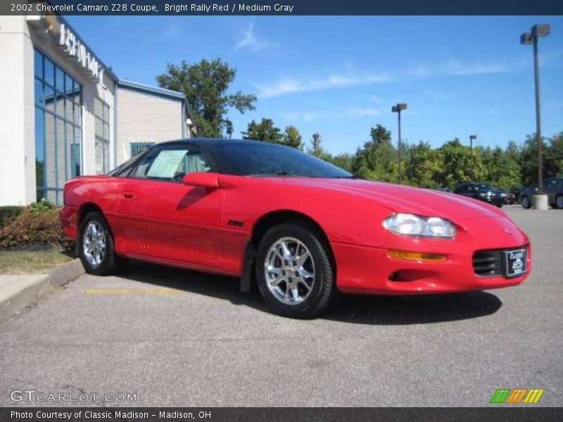 Bright Rally Red / Medium Gray 2002 Chevrolet Camaro Z28 Coupe
