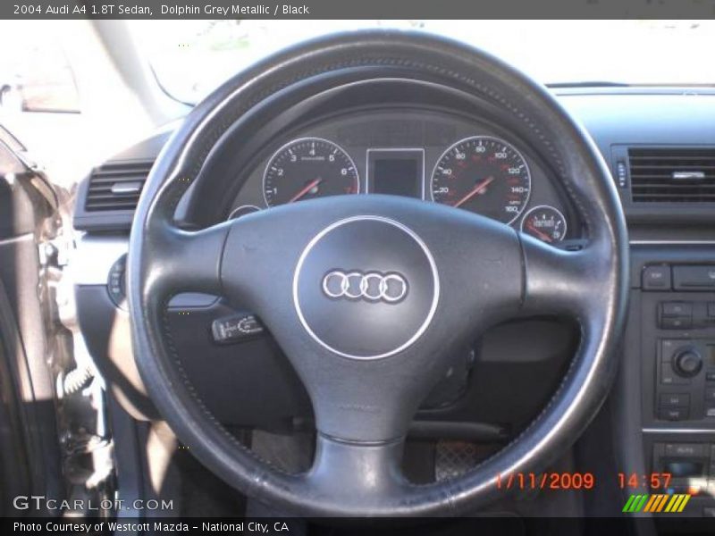 Dolphin Grey Metallic / Black 2004 Audi A4 1.8T Sedan