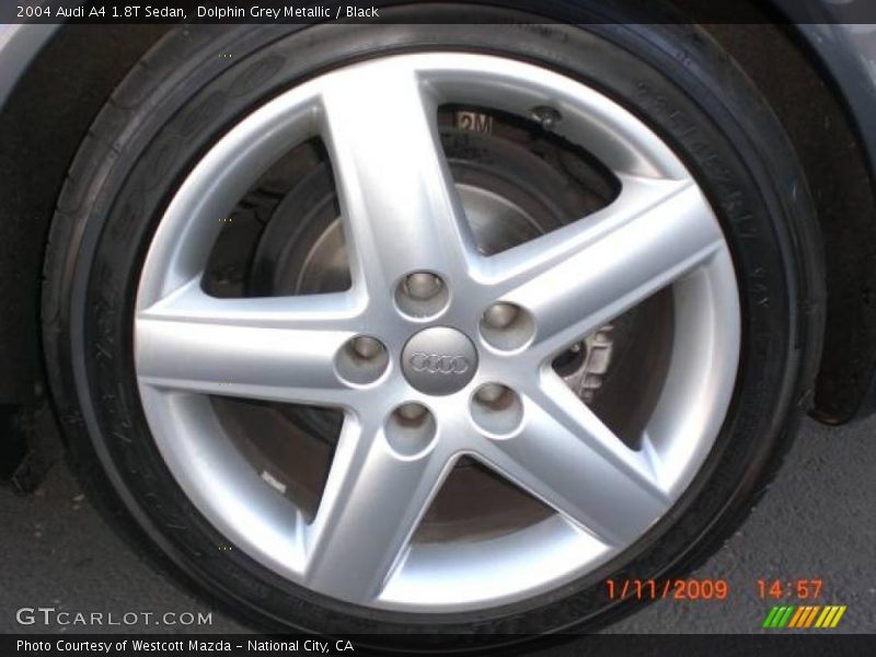 Dolphin Grey Metallic / Black 2004 Audi A4 1.8T Sedan