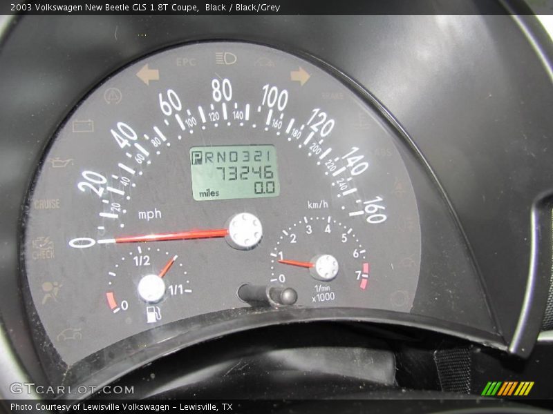 Black / Black/Grey 2003 Volkswagen New Beetle GLS 1.8T Coupe