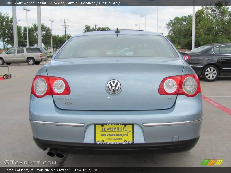 Arctic Blue Silver / Classic Grey 2006 Volkswagen Passat 3.6 Sedan