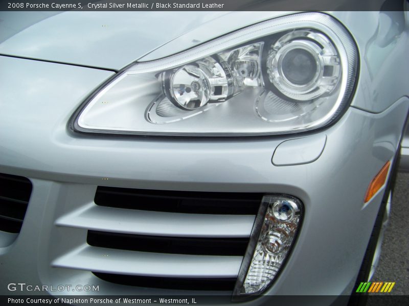 Crystal Silver Metallic / Black Standard Leather 2008 Porsche Cayenne S