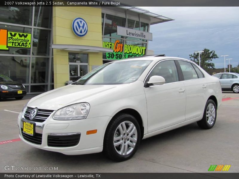 Campanella White / Pure Beige 2007 Volkswagen Jetta 2.5 Sedan