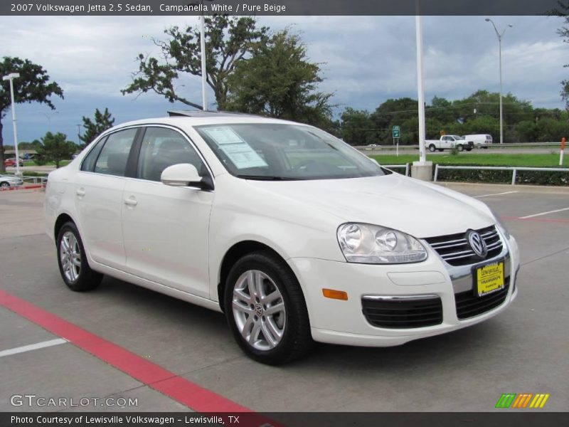 Campanella White / Pure Beige 2007 Volkswagen Jetta 2.5 Sedan