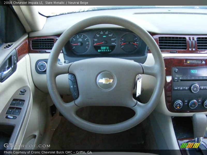 Slate Metallic / Neutral Beige 2008 Chevrolet Impala LS