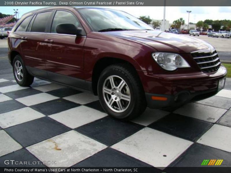 Deep Crimson Crystal Pearlcoat / Pastel Slate Gray 2008 Chrysler Pacifica Touring